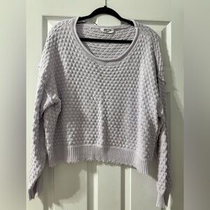 Lavender Double Zero brand crop sweater